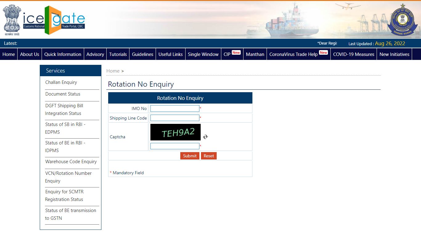 ICEGATE - Bill Of Entry At ICES